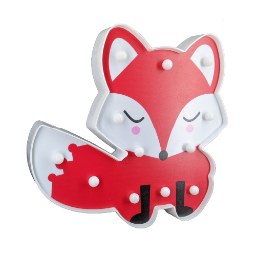 Velador luz de noche zorro pilas AA